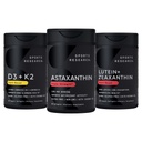 Penelitian Olahraga ® Antioksidant Dukung Pack w / Astaxanthin 12mg, Vitamin D3 5000iu + K2 100mcg, dan Lutein 20mg + Atxanthin 4mg Suplemen - Vegan Disahkan GMO