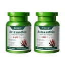 2 Bottles Astaxanthin 6 mg, Premium Astaxanthin Suplement with Antioxidant Activity, Supports Eye, Skin, Joint, and Immune System Health. Sumber Microalgae segar, Non- GMO, gluten- bebas - 120 softgels