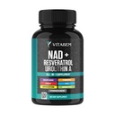 NAD + Tambahan Kompleks - NAD Tambahan + 300 mg dengan Astaxanthin, Urolithin A, Reveratrol, CoQ10 & Antioksidant Blend - Cellular Energi, Mitokondrial Dukungan - 120 Count (Paket 1)