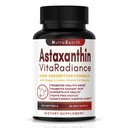 Tambahan Astaxanthin dengan Omega-3, Vitamin E & Lutein - 60 Capsules untuk Dukungan Super Antioksidant, Energi Boost, Mental Clarity & Eye / Skin Care - Aksi Triple-Formula (Kompleks Antioksidant Kuat)