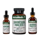 NuttraMedix Energy Set - 3- Piece Kit Sertakan Ekstrak Astragalus, Rhodiola, Ginseng & Schisandra, Burella Detox Drops & Magnesium Malate Capsules untuk Jenderal Wellness