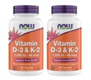 Suplemen Vitamin D3 K2, 1.000 IU / 45 mcg, Cardiovaskular Support Bone Health, 180 Vegetarian Capsules - Vegan, Gluten Free, Kosher Vitamin D3 dan K2 Suplemen (2)