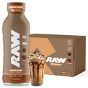 RAW Ready-to-Drink Protein Shake, Mocha Latte - RTD Protein Minuman dengan Isolat Whey-Food untuk Post-Workout - Zero-Sugar & Gluten- Free Meal Replacement Minum & Sarapan Shake, 12 Fl Oz