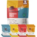 Mammoth Bar Mini - Variety Pack dari Mini Organic Protein Bars kami - Dibuat dengan Premium Nuts & Egg White Protein Selemah Organik Paleo Bebas Gluten - 16 Mini Bars