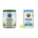 Garden of Life Raw Organic Food Perfect Green Superfood Juice Greens Powder - Original Stevia- Free & Organic Vegan Vanilla Protein 22g