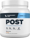 Transparent Labs Post - Post-Workout Pemulihan Muscle Builder w / L-Glutamine, Creatine Monohydrate, & Carnipure L- Targect for Muscle Recovery & Building - 30 Servings, Orange