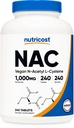 N-Acetyl L- Cysteine (NAC) 1000 mg, Tablet Vegan 240 - GMO Bebas, Gluten Free, Vegetarian Suplemen