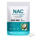 Kompleks FANSHI NAC dengan NAD + MCT Oil - 300 Softgeels 124; NN- Acetyl Cysteine Botanical Blend for Antiokidant Dukung 124; Enriched with Coconut Oil for High Absorpsi 124; Non-GMO & Lab