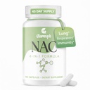 Tambahan NAC untuk Lung * & Respiratory & Imunity * N- Acetyl Cysteine untuk Antioksidant 14- 1 N-Acetyl-L- Cysteine 1200mg; Glycine NAC 124; N Acetyl Cysteine 124; Vegan, Gluten Bebas, 90 Capsules