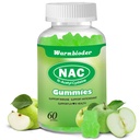 Gummies Acetyl Cysteine, Dukungan Imune, NAC Chewable Dukung Kesehatan, Sugar- Free, Green Apple Flavor