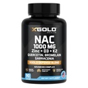 XGold Health NAC 1000 mg with Quercetin 95%, Bromelain, Zinc, Vitamin C, D3 & K2 Ammune Dupport & Antioksidant Supplemen Advanced Defense Blend 90 Vevgie Capsules