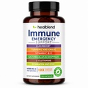 Perpaduan 10 dalam 1 Imune Supplemen Booster dengan Elderberry, Zinc, Echinacea, Turmeric, Laciillus Acivoillus, untuk Dewasa [120 Capsules]