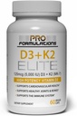 Pro Formulasi MD D3 + K2 Elite - Vitamin D3 + Vitamin K2 - 60 Day Suppply - Tinggi-Potensi, Bioavailable MK-7