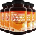 Suplemen BioEmblem Curcumin dengan BioPerine 124; Dukungan Gabungan & Heart Health 124; dengan Bubuk Turmeric Organik & 95% Curcuminoid Ekstrak 124; California Dibuat, Non-GMO, 150- Day Suppply