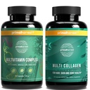 Primal Harvest Multivitamin & Collagen Suplemen Perempuan dan Pria Multi Vitamin Capsules dan Collagen Peptides Pills Bundle