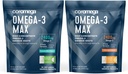 Coromega Omega-3 Fish Oil Bundle - 2400mg Omega-3s + Vitamin D, 3X Better Absorpsi, No Fishy Aftertaste, Coconut Bliss & Citrus Burst Flavors, 60 Squeze Packet