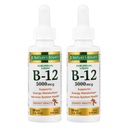 Nature 's Bounty B-12 5000 mcg Sublingual Liquid Energy Health, 2 Fl Oz (2 Botol)