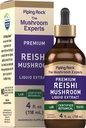 Piping Rock Reishi Mushroom Extract Taincture 124; 4 fl oz 124; Vegetarian Liquid Drops 12.4; Alkohol Bebas 124; Non- GMO, Gluten Free Suplemen