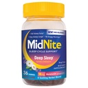 MidNite Deep Sleep Extract Strength, 10 mg Melonatinin Sleep Aid, Non- Habit Forming, Herbal Dietary Suplemen untuk Dewasa, Drug-Free, Gluten- Free, Lactoe- Free, Vegetian - Friendly, 36 Gummies