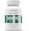Relaxium Immune Defense, Suplemen Dukungan Imune yang Kuat, Pendek Kebal Kebal Kebal Kekal dengan Elderberry, Garlic, Echinacea, Vitamin C & Zinc (60 Kasules, 30 Hari Suppply)