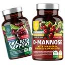 Number One Nutrition N1N Premium D-Mannose dengan Cranberry & Hibiscus [1350mg], 120 Capsules, dan Uric Acid Dukungan dengan 14 Magnifics, 60 Capsules, 2 Pack Bundle