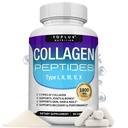 Toplux Multi Collagen Peptides Pill 1800 Mg Complex - Tipe I, II, V, X Premium Collagen Complex for Better Skin & Hair, Strong Joint, Hydrolyzed Protein, for Men Women, 90 Capsules, Suplemen