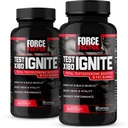 Force Factor Test X180 Ignite, Testosterone Booster & Fat Burner for Men, Testosterone Suplement to Burn Fat, Build Muscle, Increase Energy, and Boost Vitalitas and Performance, 60 Count (Pack of 2)
