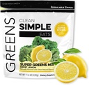 Clean Simple Eats Super Greens Powder, Alami Flavored Greader dengan Chlorella, Spirulina, Superfoods & Prebiotic Fiber, No Articial Ingrediens, Gluten Free, Sweet Lemon Flavor, 30 Servis