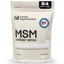 Pure MSM Powder 124; Organik Sulfur Powder untuk Skin, Hair, dan Nails 14; Coloular Detox, Kesehatan Gabungan, Kebal Imune Boost, & Induksi Energi 124; 99.9% SusM Suplemen Amerika Serikat, 0g Sugar (64 Servis)