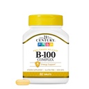21 Century B-100 Kompleks Pelepasan Tablet Panjang, 60 Count (Paket 1), Kompleks Potency Vitamin B Tinggi untuk Sistem Gugup, Dukungan Energi, termasuk Vitamin B1, B2, B6, Biotin & Calcium