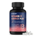 17- 1 Vitamin B Kompleks Plus - Vitamin B1, B2, B3, B4, B5, B6, B7 (Biotin), B8 (Inosiol), B9, B12, C, D3, K2, Energi, Imune, Skin, Nerve Dukungan untuk Pria & Women - 120 Kasules