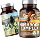 Nomor Satu Nuklir N1N Premium Jamur Kompleks [10X Massive Mushroom] dan Daily Multivitamin Pria [35 Ingredisasi Mampu], 2 Bungle Kemas