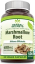 Herbal Secrets Marshmallow Extract Supplement 126; 480 Mg 124; 100 Vevgie Capsules 14; Non-GMO 124; Gluten Free 124; Dibuat di USA