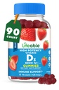 Lifeable Sugar Free Vitamin D 5000 IU - Great Tasting Natural Flavor Gummy Suplement - Gluten Free Vegetarian GMO-Free Chewable - for Imune Dupport and Bone Health - for Dewasa - 90 Gummies