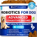 Progres for Dogs - Dukung Kesehatan Gut, Itchy Skin, Allergies, Imunitas, Keseimbangan Yeast - Progories Dog dan Digetical Enzymes dengan Prestim - Menguring Diare, Gas - 120 Probiotic Chews for Dogs