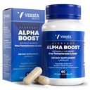 Alpha Boost - Dukungan Testosteron Natural Free, Energy, Stamina, Endurance & Vitality for Men & Women, Multivitamin for Healthy Aging & Performance & Utized VesIsOrb ® (60 Ct)