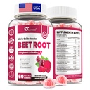 Beet Root Gummies - Nitric Oxide Booster Suplemen untuk Pria & Perempuan dengan Beetroot, L- Citrulline & L-Arginine - Jantung, Muscle & Circulation Dukungan - Sugar Free, Vegan, Campuran Berry Flavor, 60 Gummid