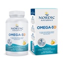 Nordic Averal Omega-3D, Lemon Flavor - 120 Soft Gels - 690 mg Omega-3 + 1000 IU Vitamin D3 - Minyak Ikan - EPA & DHA - Imune Dukungan, Otak & Hati Kesehatan, Bones - Nun-sehat - 60 Pelayan