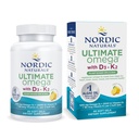Nordic Ultimate Omega Plant Based Vitamin with Vitamin D3 + K2-60 Vegetarian Soft Gels - 1210 mg Omega-3 Plus 2000 IU D3 dan 90 mcg K2 - Promes Brain Health - Non GMO - 30