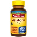Nature Made Melonatoin 3mg Sleep Aids for Dewasa, 100% Obat Free Sleep Aid, 120 Tablet, 120 Day Supply