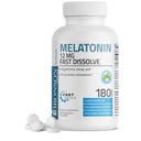Bronson Melonatin 12mg Dissolve Fast Sleep Aid Support & Relaxation, 180 Peppermint Vegetarian Lozenges