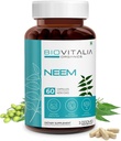 Biovitalia Plant Based Neem 100mg Capsule for Men & Women 124; Dietary Supplement £124; Dukung Detoksifikasi Sehat & Propiness - 60 Vegan Capsules
