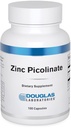 Laboratorium Douglas Zinc Picolinate - 50 mg Zinc - For Immune System, Antioksidants & Skin - Trace Mineral Suplemen - 100 Kapsul