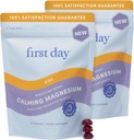 Hari pertama Magnesium untuk Anak-anak Gummies - Tenang Anak-Anak Magnesium Citrate Gummies untuk mendukung Sleep & Relaxation - Suplemen Bedtime dengan Suntheanine L. Theanine, NO Melonatin - Strawberry - 30- Day Suppply