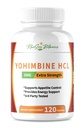 Yohimbine HCL Bark Ekstra Kekuatan Suplemen 5mg x 120ct Capsules Premium Fat Burner, Weight Loss, Appetite Control, Dukungan Pria, Energi, dan More