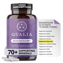 Qualia Magnesium + 126; Doctor- Formulated. Premium Formula Formula 124; SMA Bioavability 124; 10 Forms of Magnesium & 70 + Minemary 124; Relaxed Mood, restful Sleep, & Exercse Recovery
