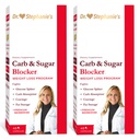 Dr. Stephanie 's Mealtime Carb & Sugar Blocker - Reduce Digested Carbs & Sugars, Stimulant- Free (2 Pack)