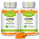 Suplemen Kesehatan Mata Lutein 25mg - Mata Vitamin Lutein & Aboxanthin untuk Orang dewasa, Suplemen Gummies Bebas Gula Mata Gula - Dukung Vision, Macau, Blue Light Filtering (120 Count)