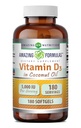 Amazing Formulas Vitamin D3 dengan Suplemen Minyak Coconut £124; 5000 IU Per Serving £124; 180 Softgels 14; Non-GMO 124; Gluten Gratis 124; Dibuat di AS