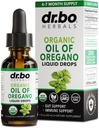 Orano Oil Oil Oil Oil Cair Cakram - 6 Bulan Suplai Minyak Organik dari Oregano Drops Liquid Extract, Cleanse, Detox, Imune Dukungan, Digetical Gut Health - Murni Vegan Tidak-GMO Herbacture 1 oz